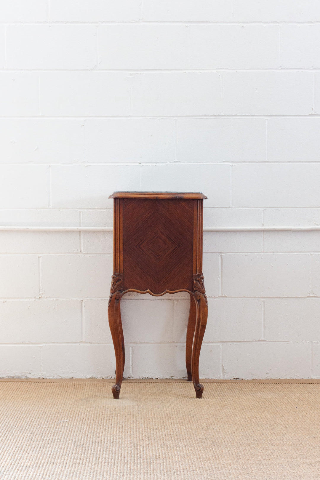 antique french Louis xv style marble top nightstand