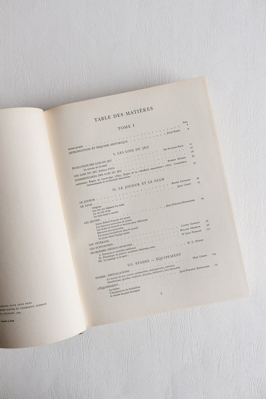 "le football" midcentury french coffee table books: volumes 1 and 2