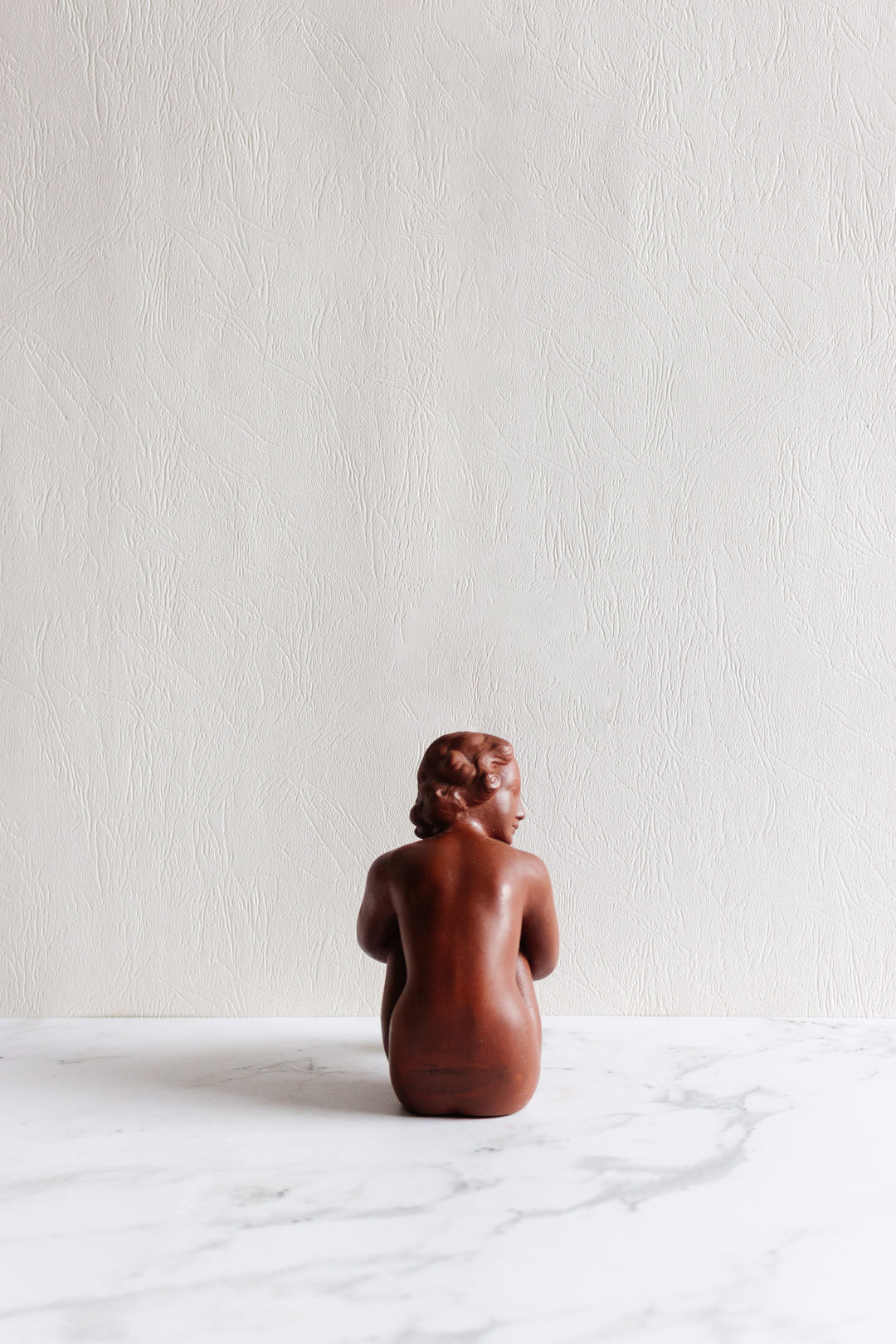 midcentury bisque porcelain goebel seated nude sculpture