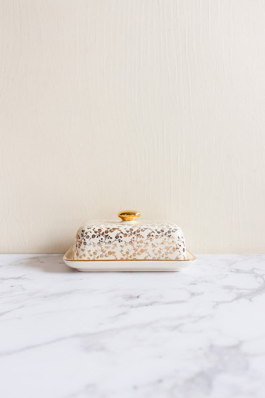 midcentury "mettlach" villeroy & boch butter dish