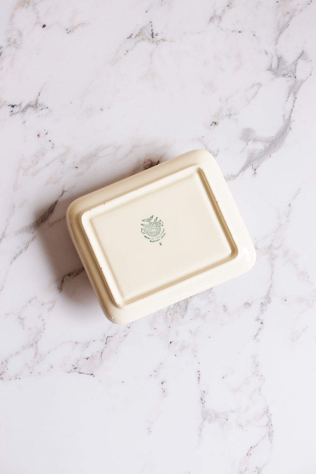 midcentury "mettlach" villeroy & boch butter dish