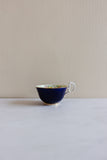 vintage aynsley cobalt blue floral rimmed teacup