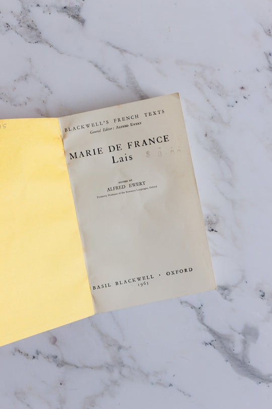 vintage book of poetry "lais" translated English version by Marie de France