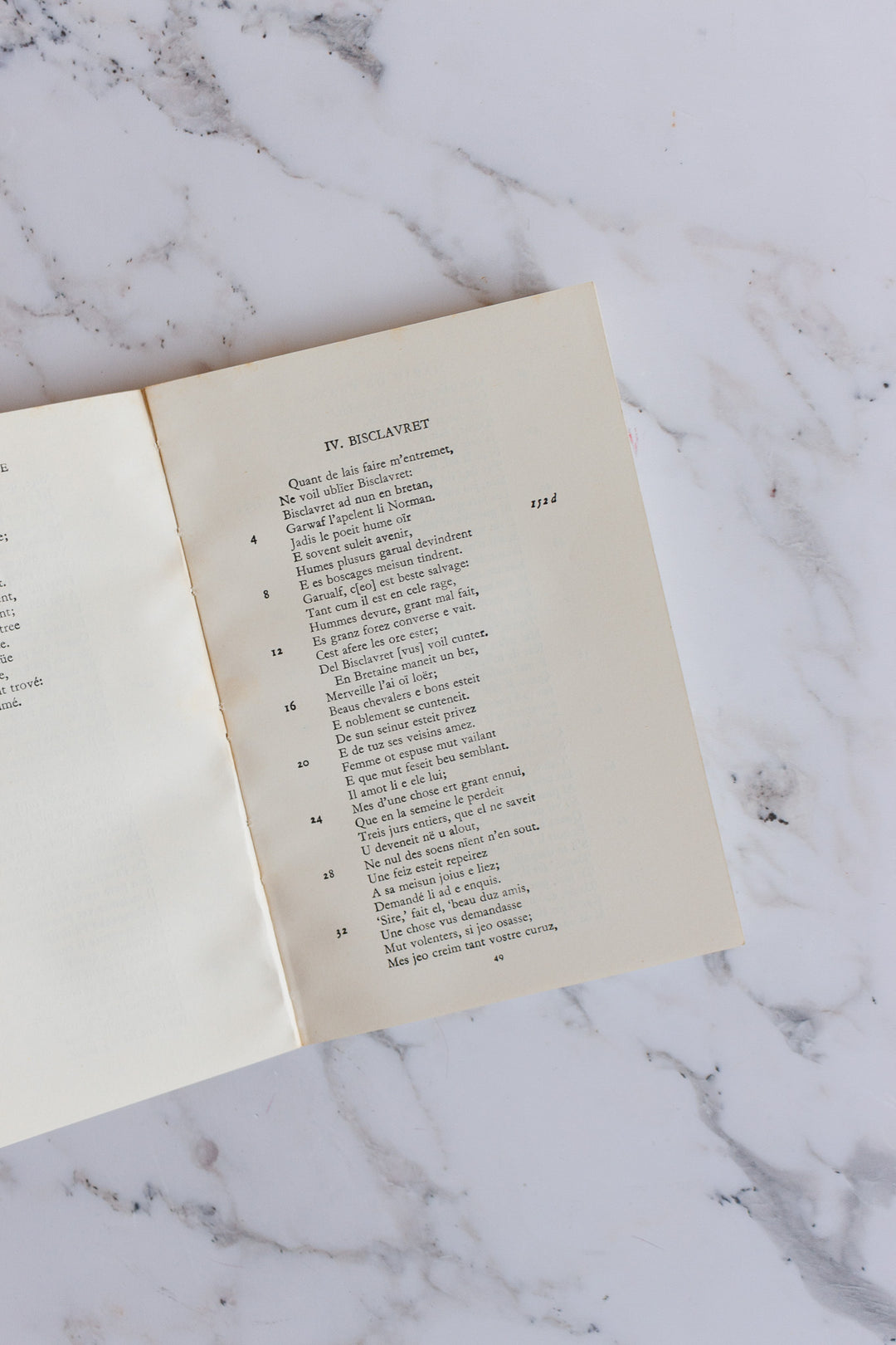 vintage book of poetry "lais" translated English version by Marie de France