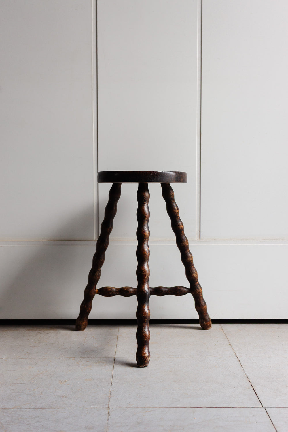 vintage French bobbin leg stool