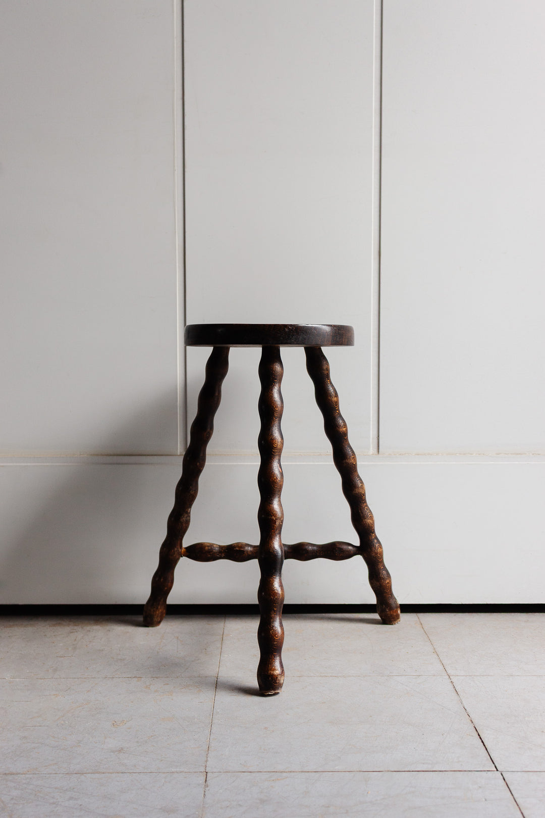 vintage French bobbin leg stool