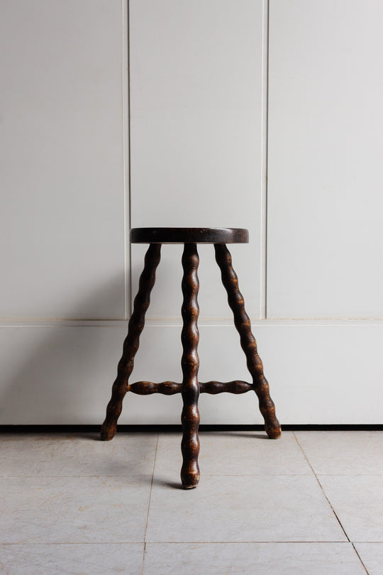 vintage French bobbin leg stool
