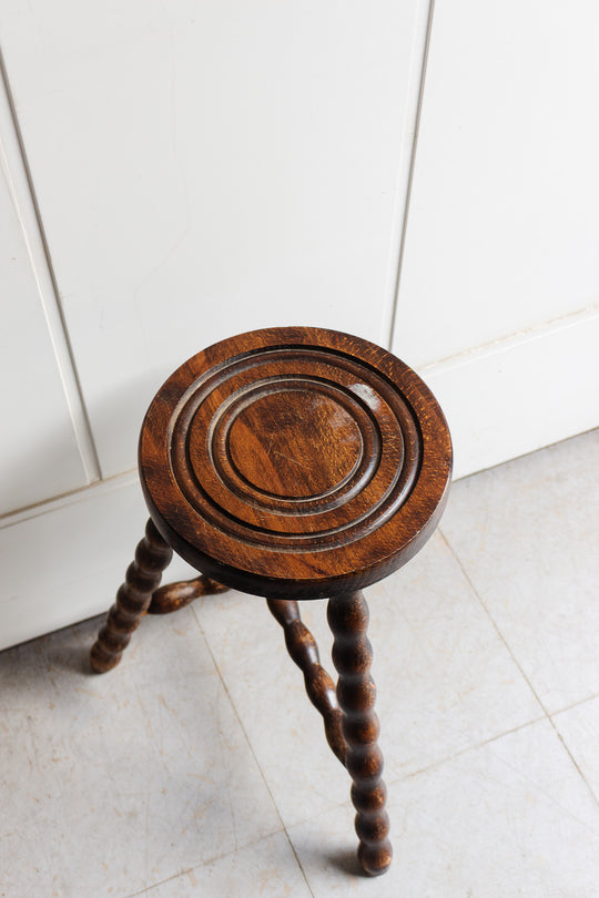 vintage French bobbin leg stool