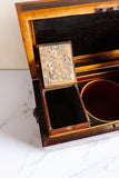 antique Georgian mahogany double tea caddy