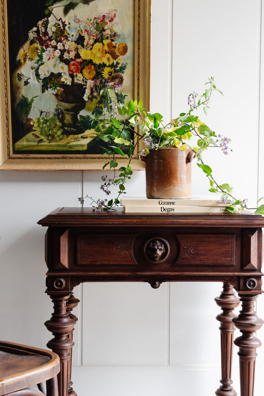 antique french stoneware confit pot