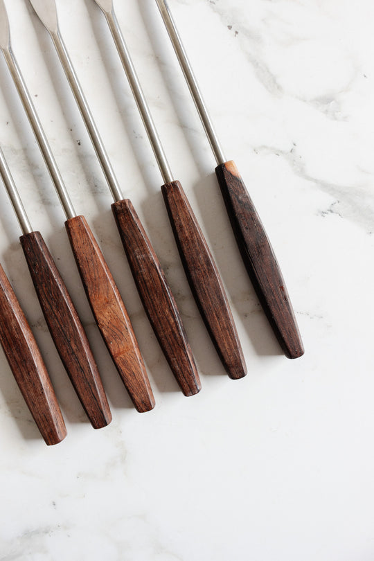 vintage german set of 6 fondue forks