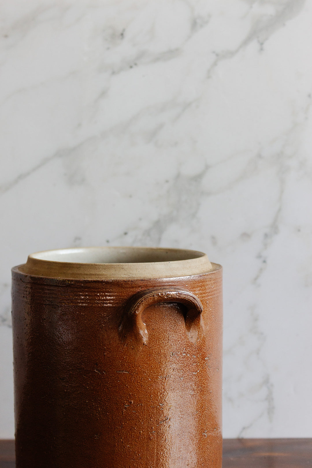 vintage french stoneware confit pot with lid