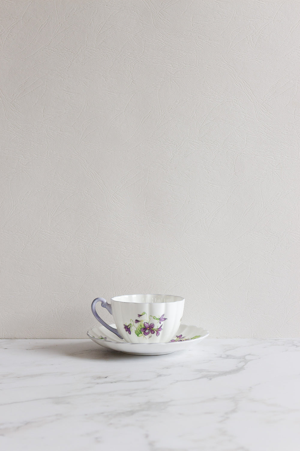 vintage shelley "violets" teacup and saucer