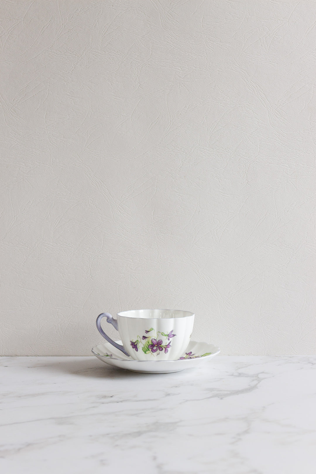 vintage shelley "violets" teacup and saucer