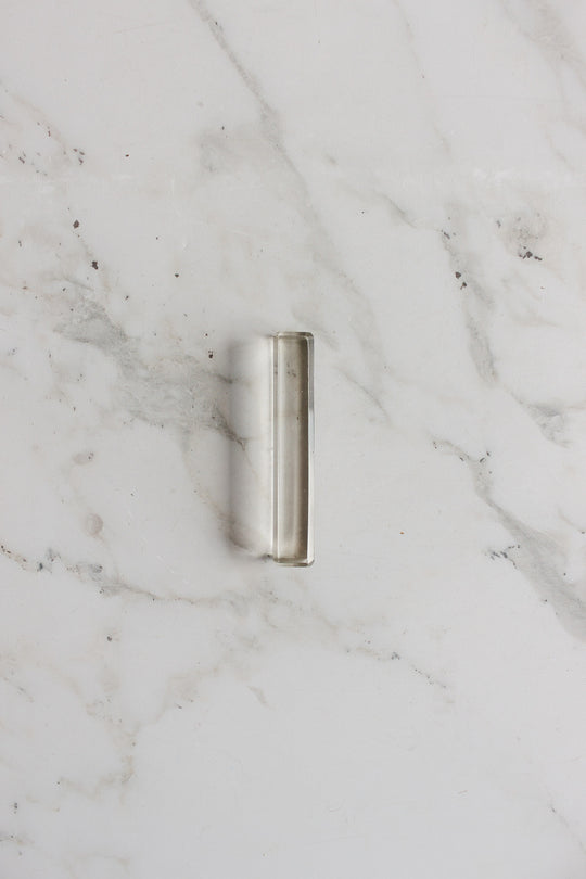 vintage french cut glass knife rests, set of 6