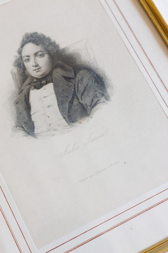 antique engraved portrait of jules janin