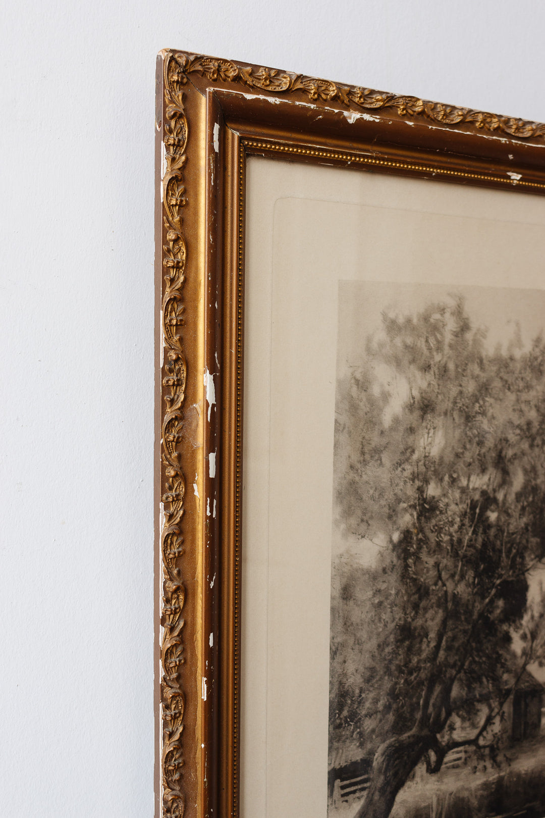 antique English framed lithograph, “A Summer’s Morning”