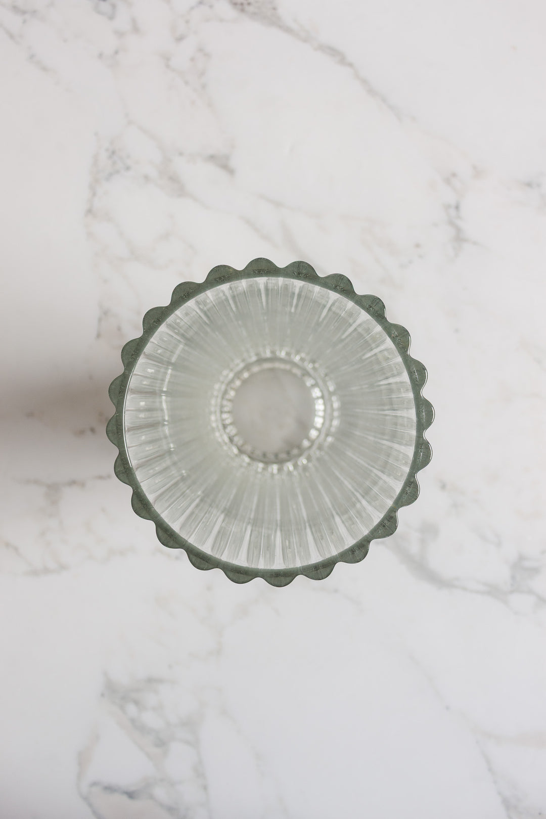 vintage french heavy glass florist vase