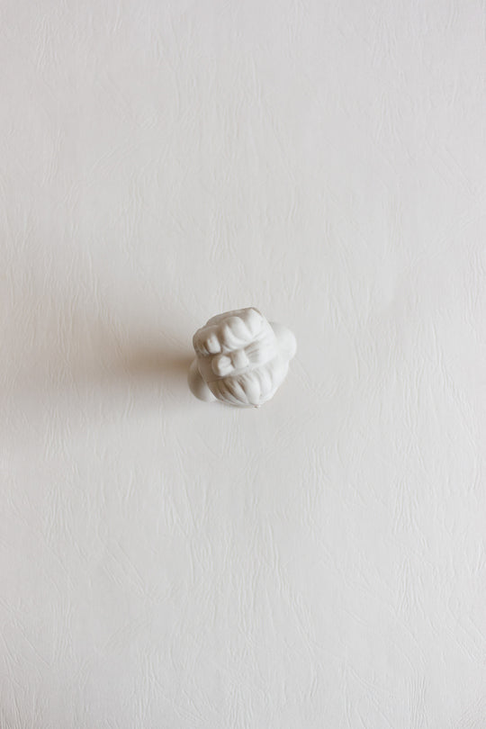 vintage french porcelain bust with blue pedestal