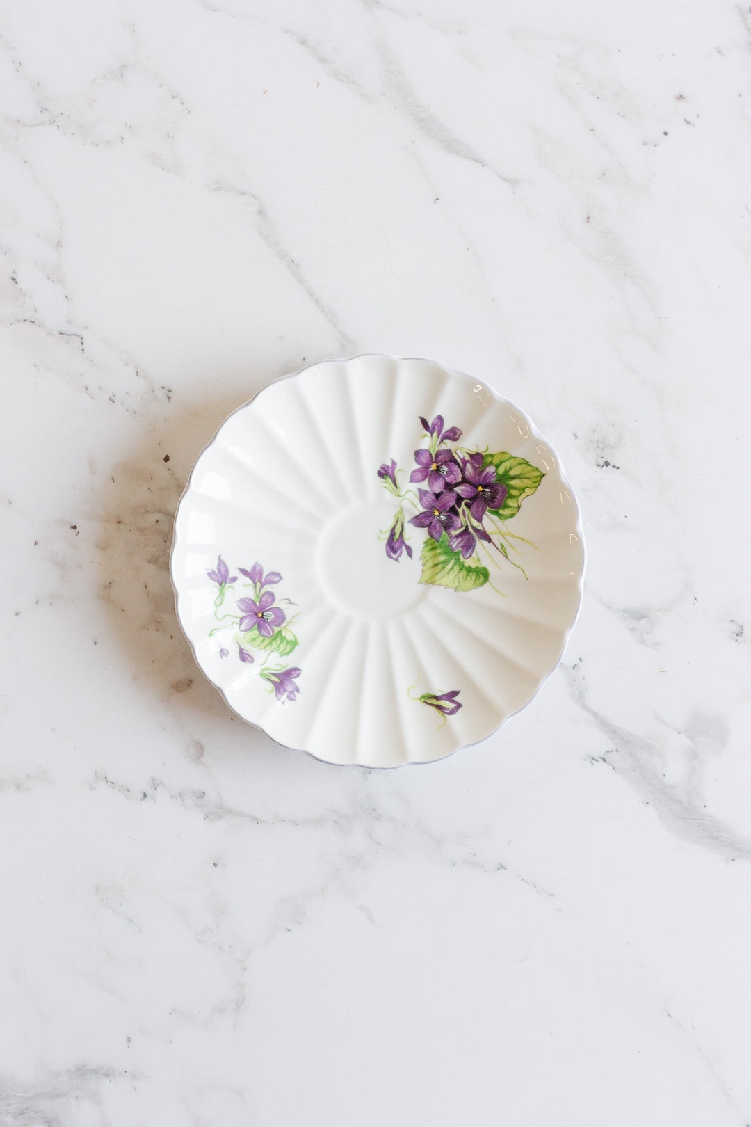 vintage shelley "violets" teacup and saucer