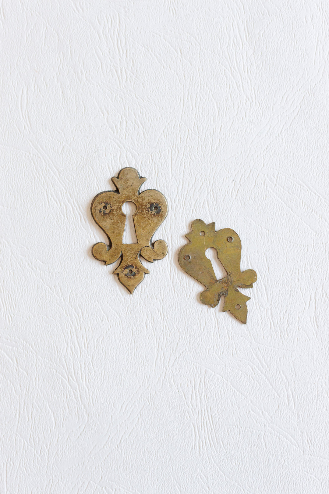 18th century brass french keyhole escutcheon