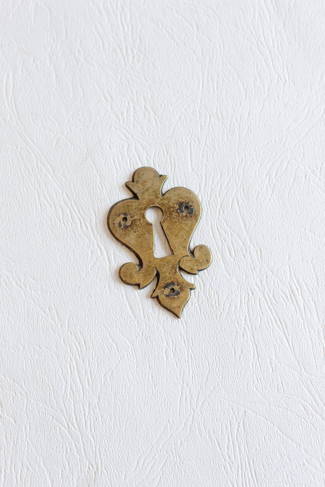 18th century brass french keyhole escutcheon