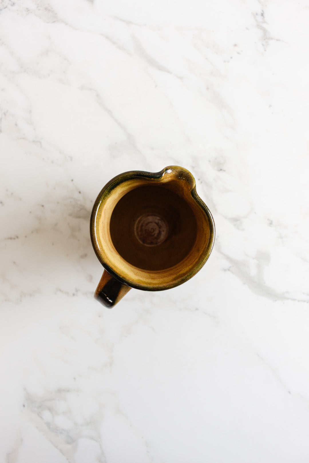 vintage french artisan made pottery pitcher