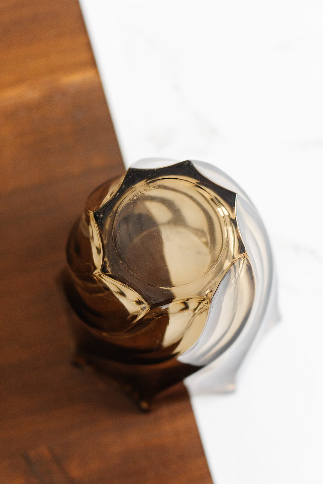 vintage french smokey glass vase