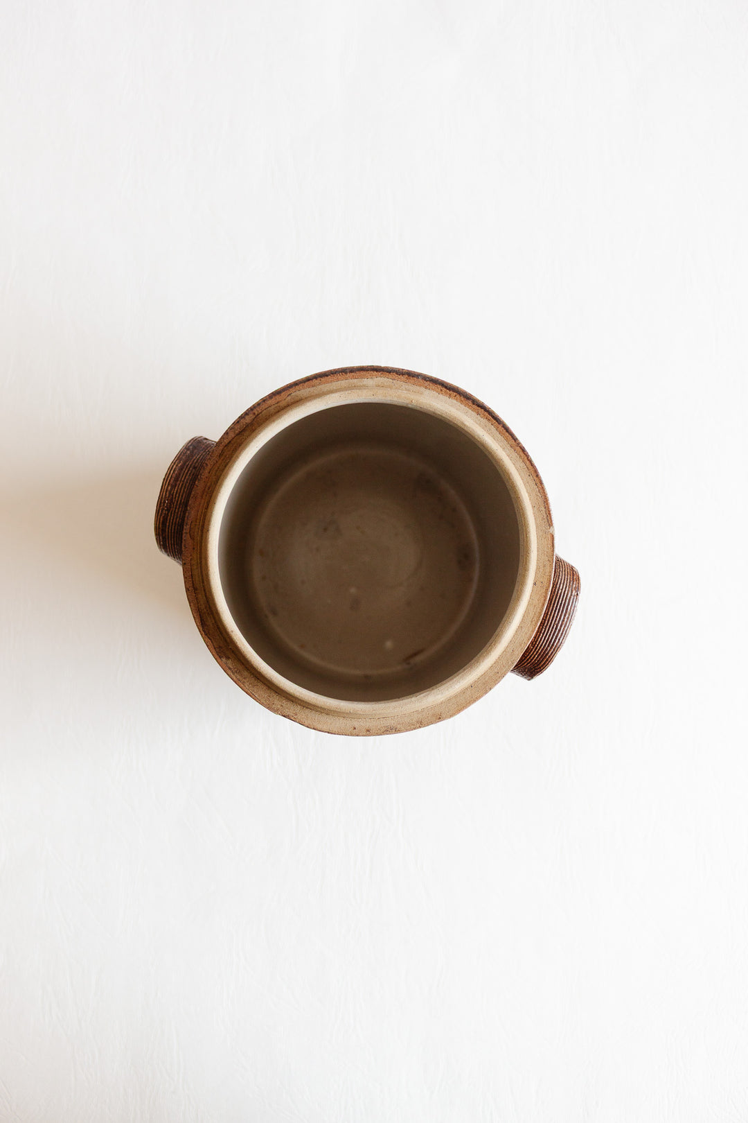 vintage french stoneware confit pot with lid