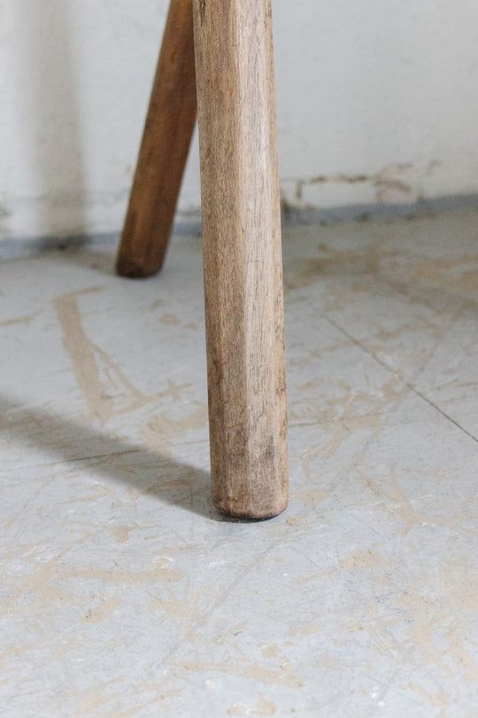 antique french farmhouse tripod stool