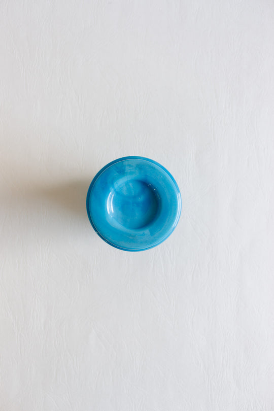 vintage french blue opaline vase