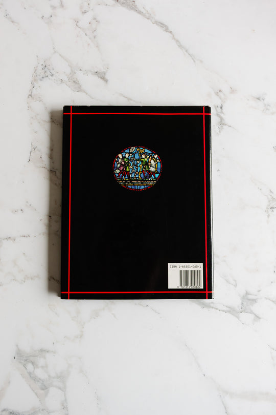 stained and decorated glass vintage coffee table book
