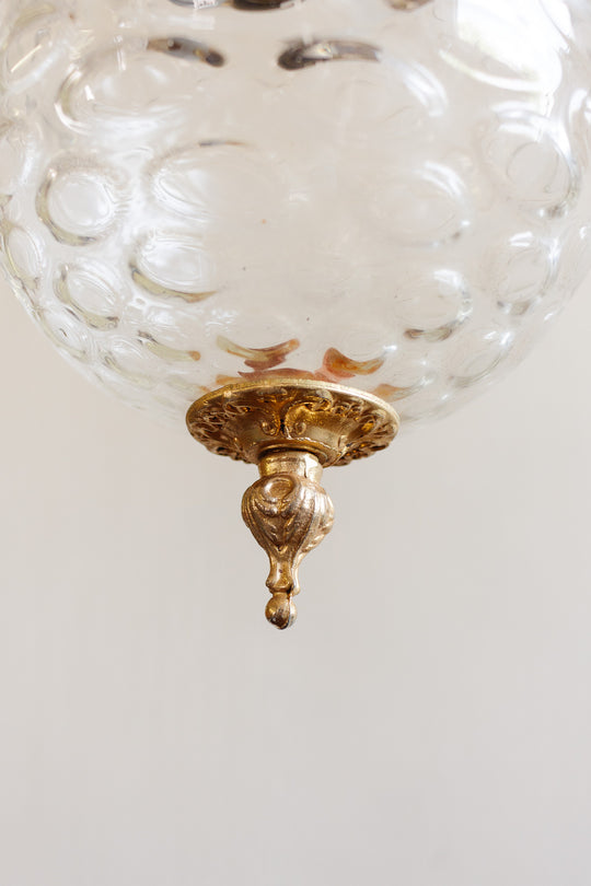 1960s french brass "bubble" glass lantern