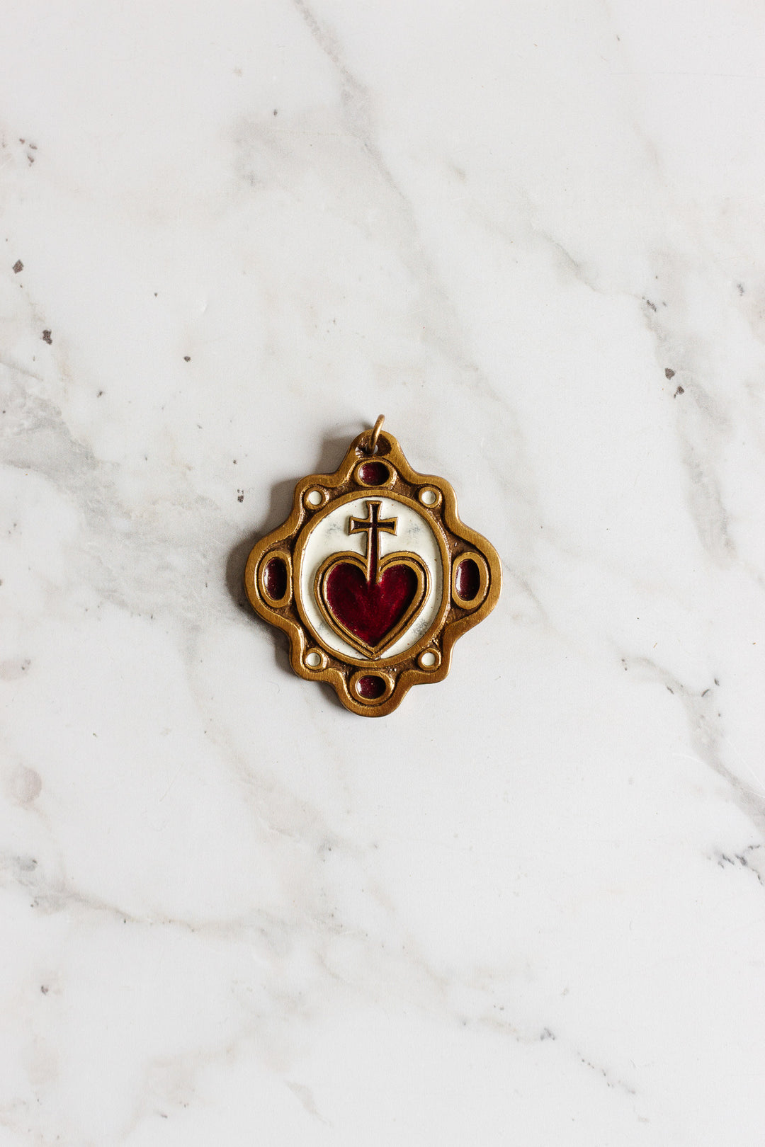 vintage french "coeur sacré" pendant