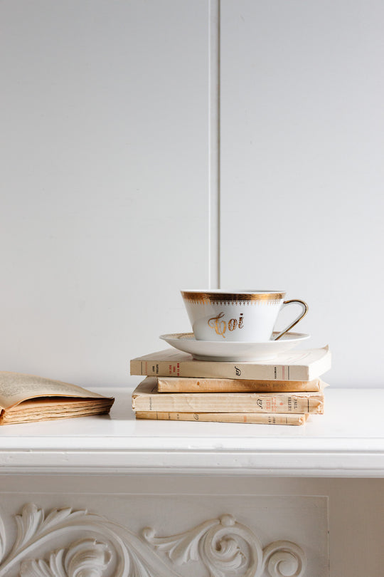 vintage french "toi" tea cup