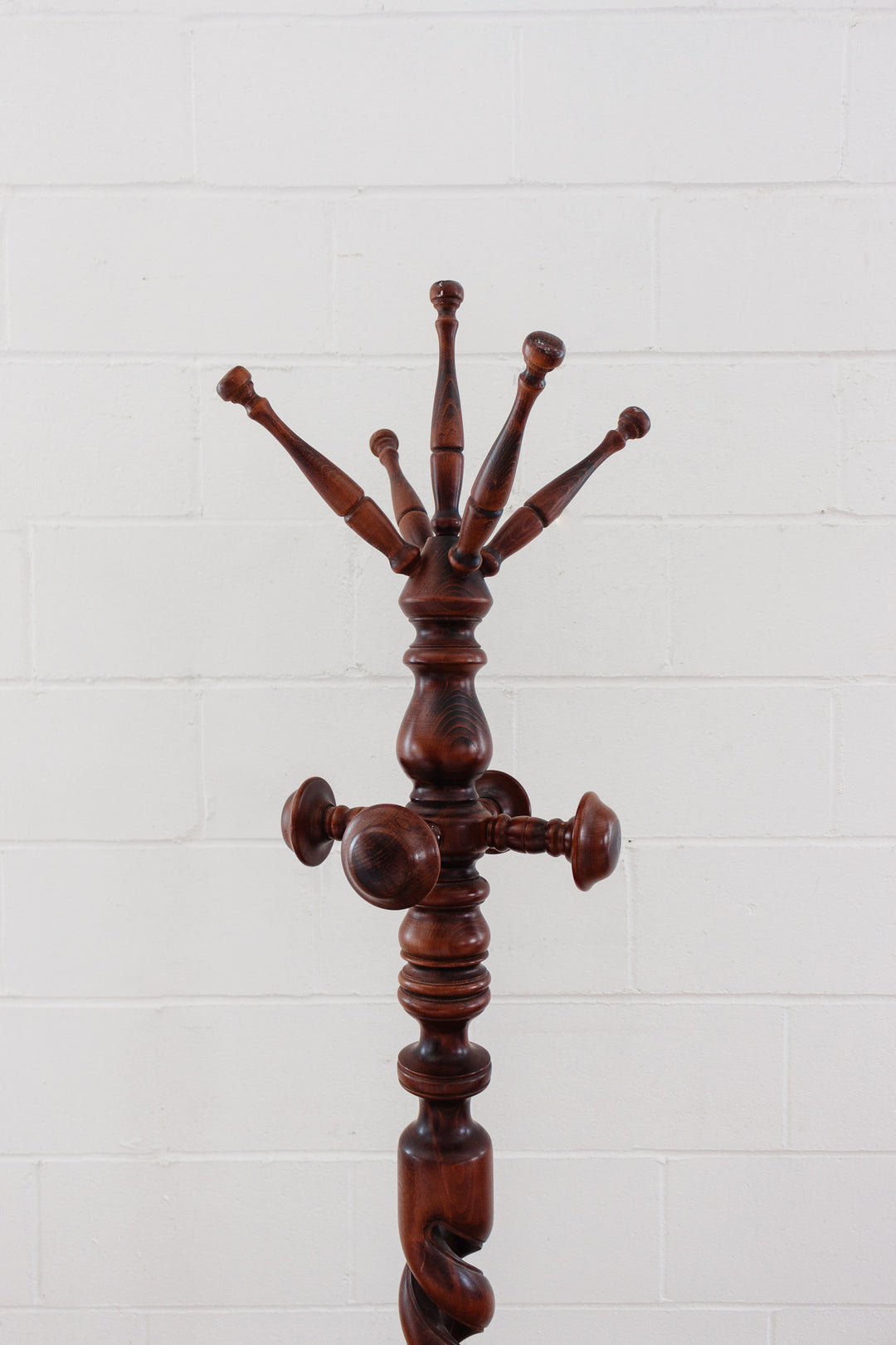 antique mahogany barley twist hall tree