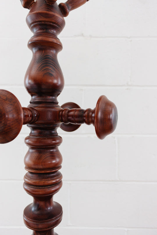 antique mahogany barley twist hall tree