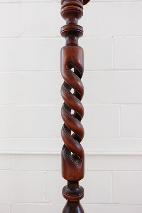 antique mahogany barley twist hall tree