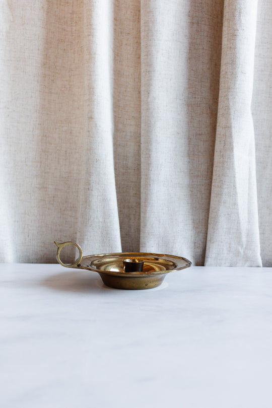 vintage French brass chamberstick
