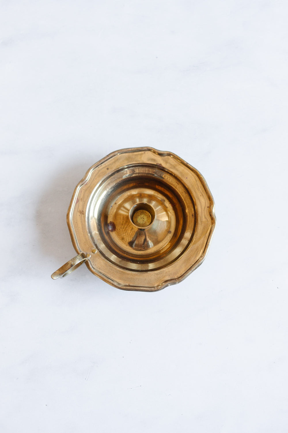 vintage French brass chamberstick