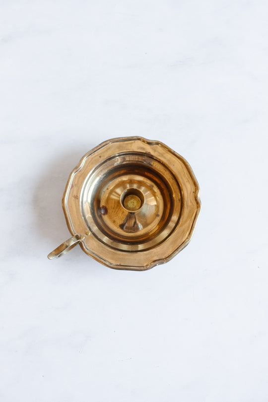 vintage French brass chamberstick