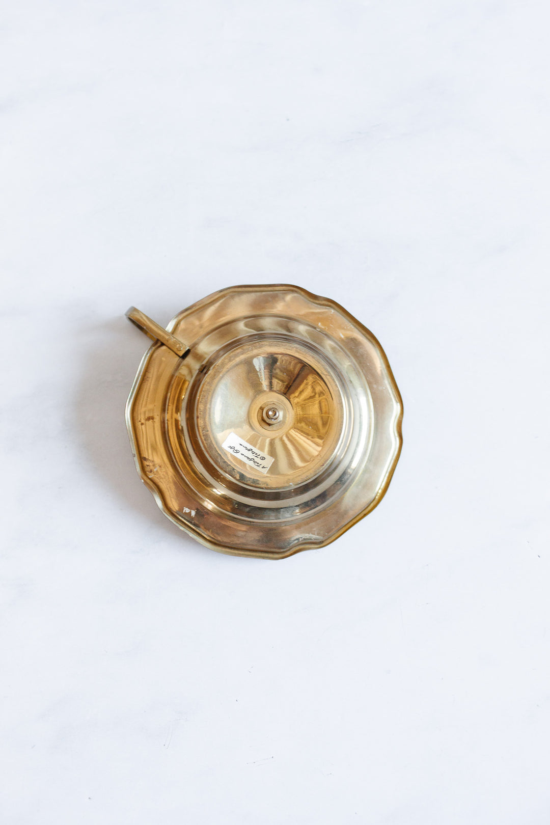 vintage French brass chamberstick