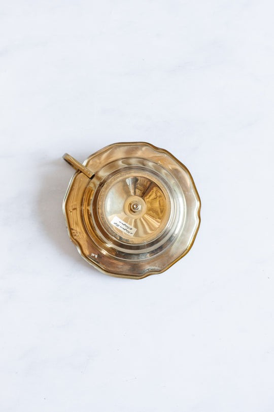 vintage French brass chamberstick