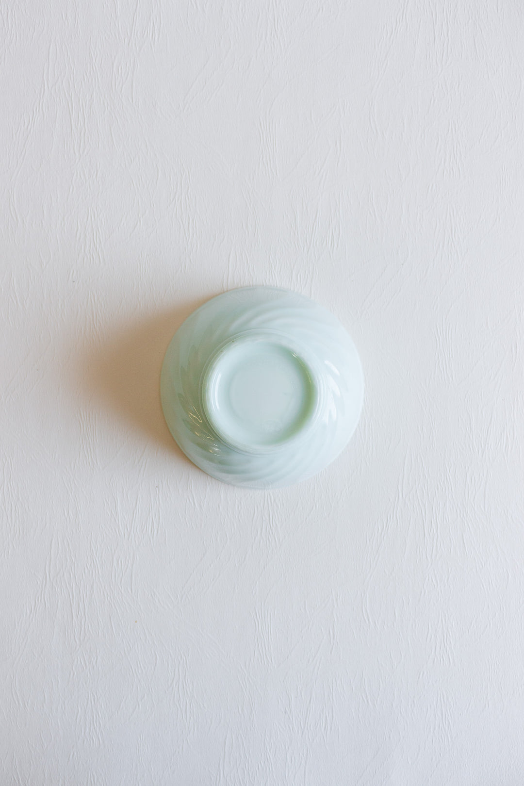 pair of vintage french mint green opaline bowls