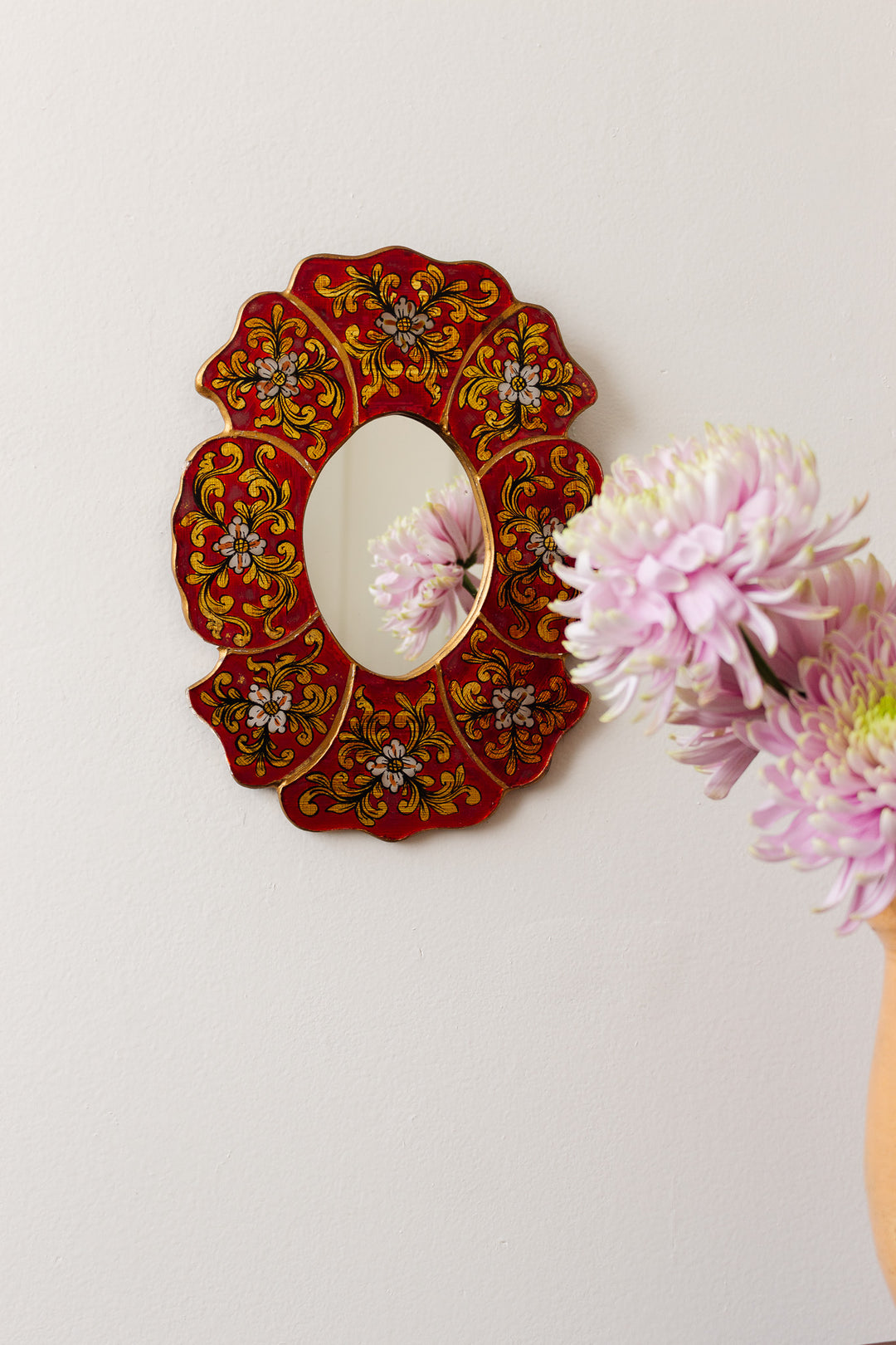 antique french verre églomisé mirror
