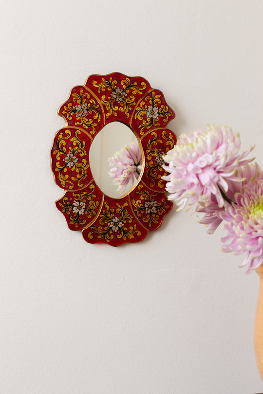 antique french verre églomisé mirror