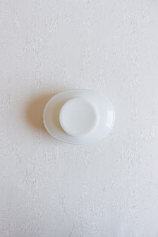 vintage french opaline covered dish
