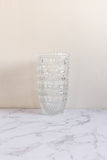 midcentury French cut glass vase