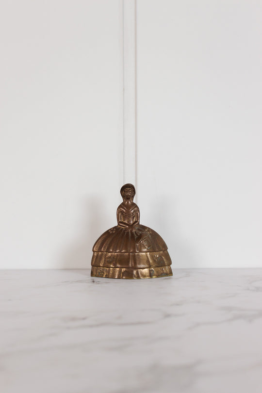 Vintage french brass “bell lady”