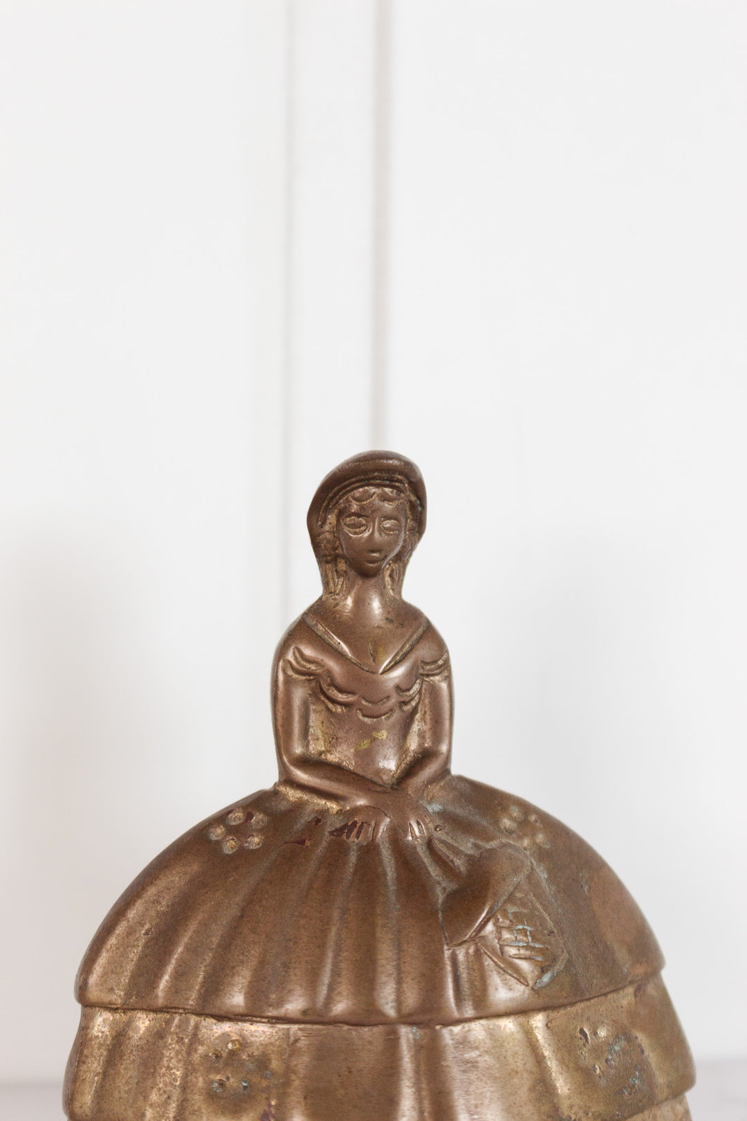 Vintage french brass “bell lady”